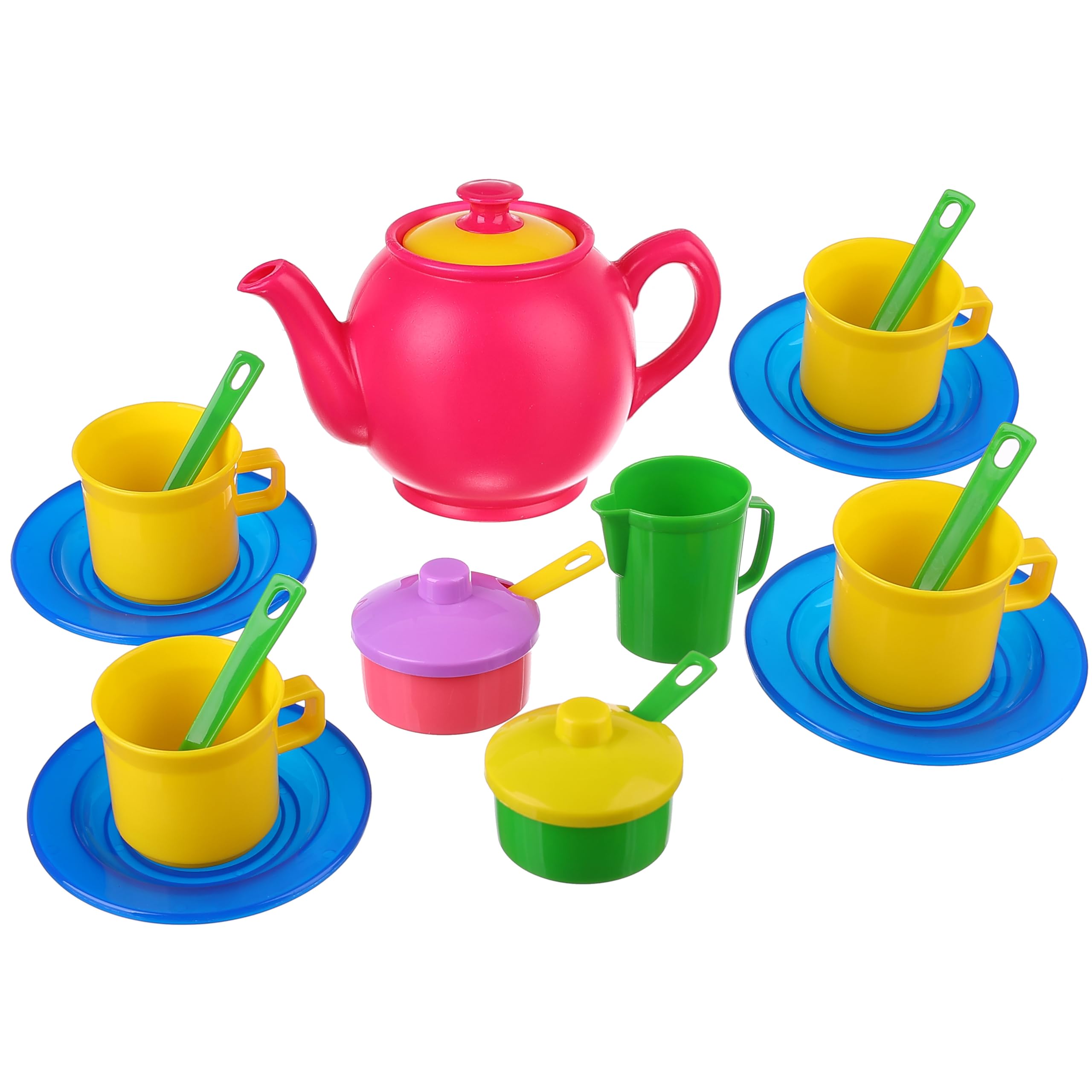 TOY's アーティスティック・ヴォーチェ 6色セット Amazon.com: FLORMOON Toy Tea Set, 18-Piece Pretend Play Set with 6